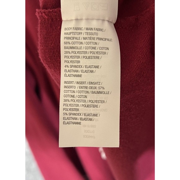 D&Co Active Stripe Rib Trim French Terry Jacket Womens Size 3X Red White Pockets - Picture 4 of 6